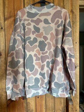 Willow Boutique Dark Camo Mock-neck Sweatshirt